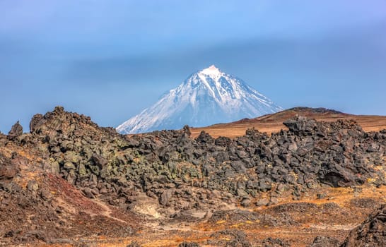 The Rock deposits at the edge of an ancient volcano caldera
