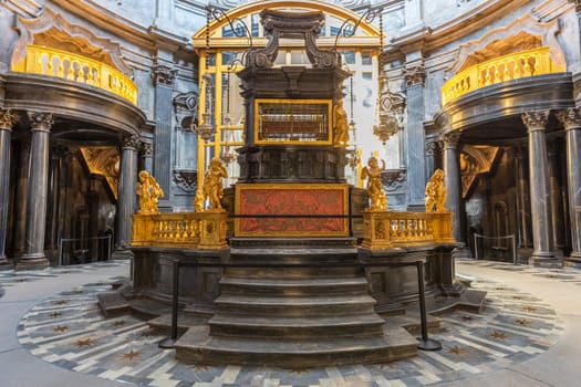 Turin, Italy - Circa August 2021: the Chapel of the Shroud, 1694 by Guarini. One of the most important holy locations for Christian religion