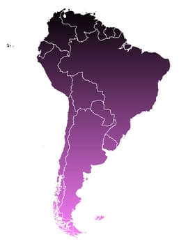 Map of South America