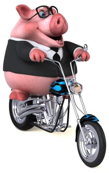 Fun pig - 3D Illustration