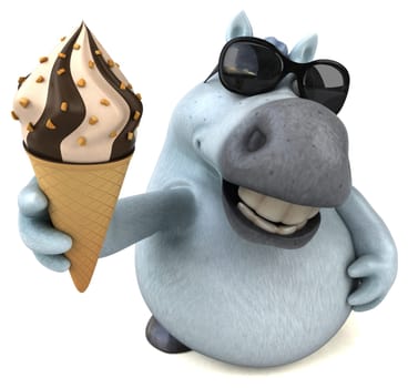 Fun horse - 3D Illustration