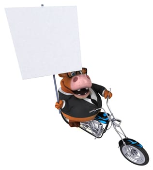 Fun cow - 3D Illustration