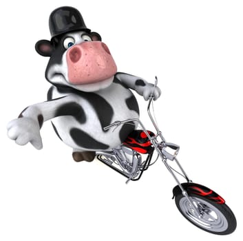Fun cow - 3D Illustration