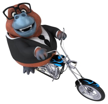 Fun orang outan - 3D Illustration
