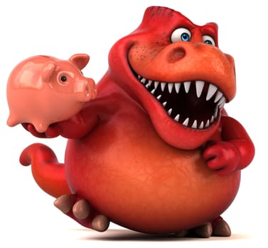 Fun dinosaur - 3D Illustration