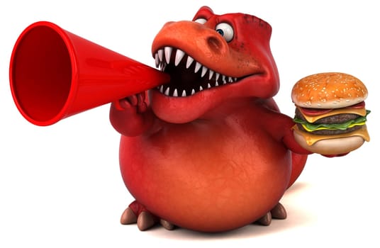 Fun dinosaur - 3D Illustration