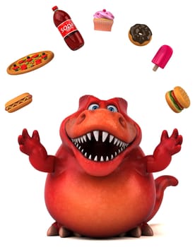 Fun dinosaur - 3D Illustration