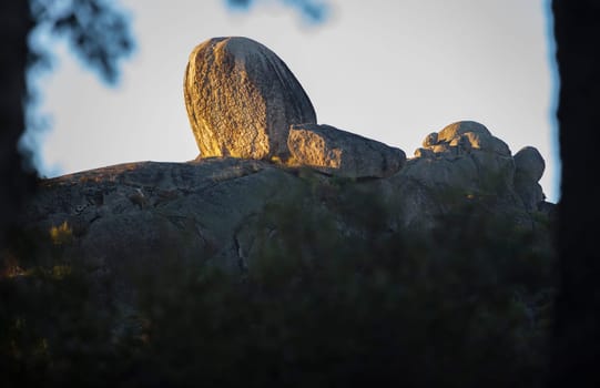 Berrocal de la Data, unique granitic landscape declared as Natural Monument. Valencia de Alcantara, Caceres, Extremadura, Spain