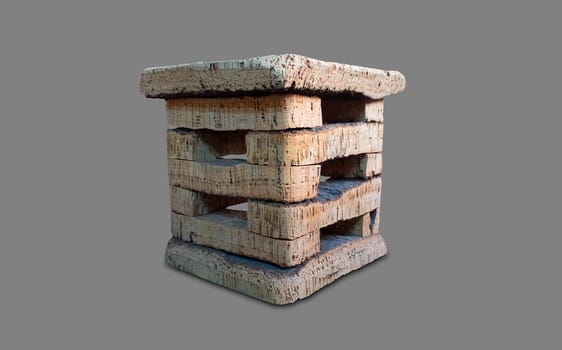 Senton or stump stool made of cork. Rustic home design from Extremadura, Spain
