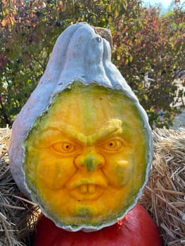 Pumpkin face carving