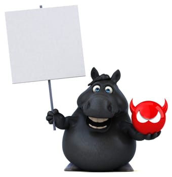 Fun horse - 3D Illustration