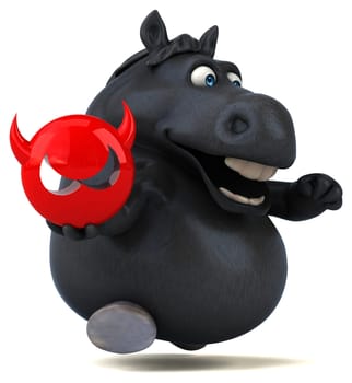 Fun horse - 3D Illustration