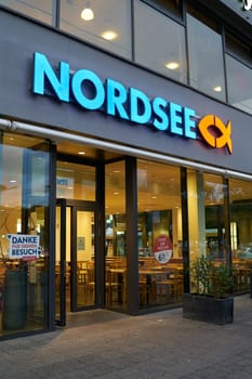 Entrance of a branch of the fast food chain Nordsee in downtown Berlin