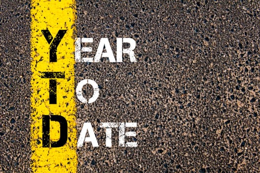 Business Acronym BMI - Body Mass Index..Yellow paint line on the road against asphalt background. Conceptual image
