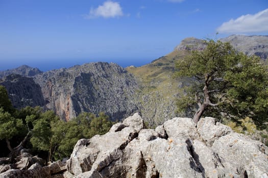 Mallorca mountain view in the north of the island, Spain