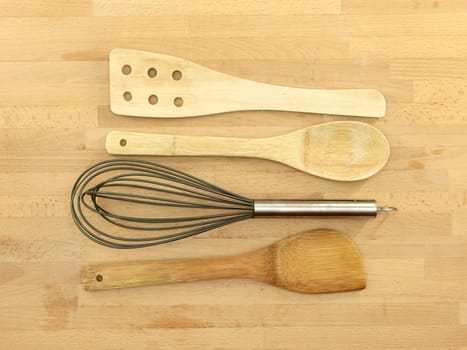 A close up shot of kitchen items on a kitchen bendh