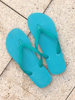 A close up shot of pool side items