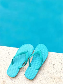 A close up shot of pool side items