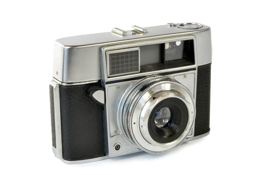 old camera on the white background
