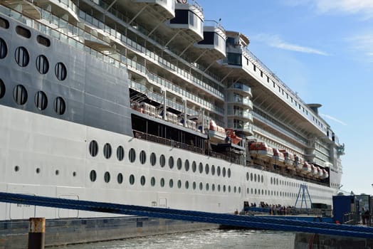 cruise ship docked at cobh in ireland
