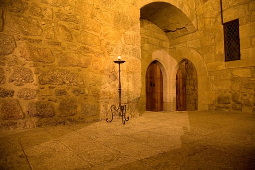 Interior view of Palace of Duques de Braganca, in Guimaraes, Portugal, north of the country. European Capital of Culture 2012