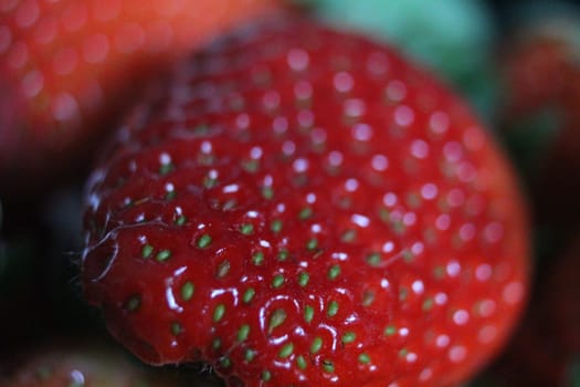 Red strawberry fruit green healthy nutrition delicious dessert