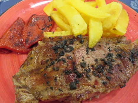 grilled chop meat food potatoes delicious food gastronomy