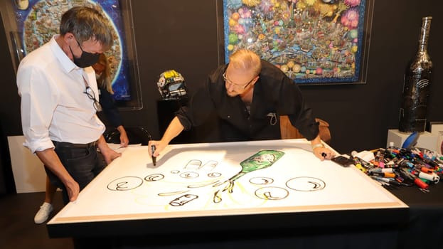 Charles Fazzino at the Galerie Mensing Hamburg . exhibition of Charles Fazzino artwork in Germany 2021