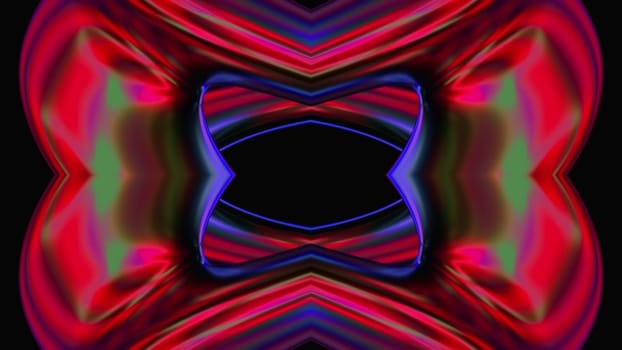 Futuristic 3d render of wavy mirror fractals with complex natural tracery. Fantasy textures of trendy surrealism. Rectangular petals of spring bloom and festive mood
