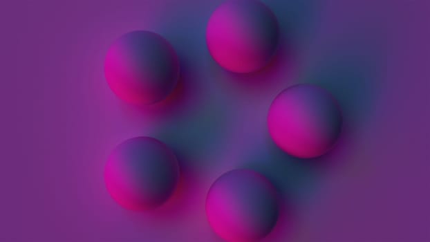 Bright ball with colorful 3d render gradient floating on surface. Creative minimalism with simple geometrically round shape. Futuristic planet in abstract space