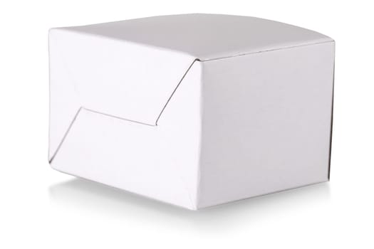 The White box on white background with clipping path