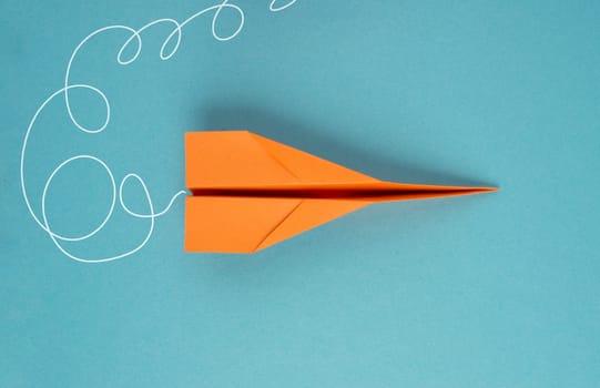 Airplanes in front of a blue colored background, business concept, start new ideas