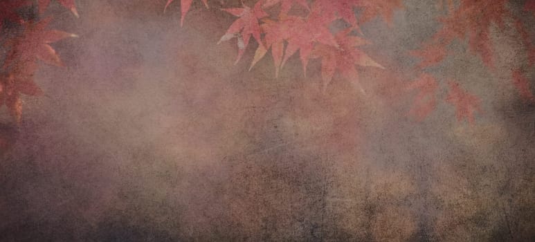 Autumn colored background with leaves, vintage style, fall colors