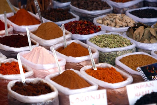 Indian spices at the market in Anjuna