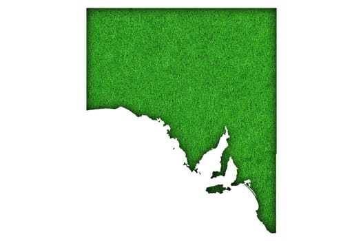Map of South Australia on green felt