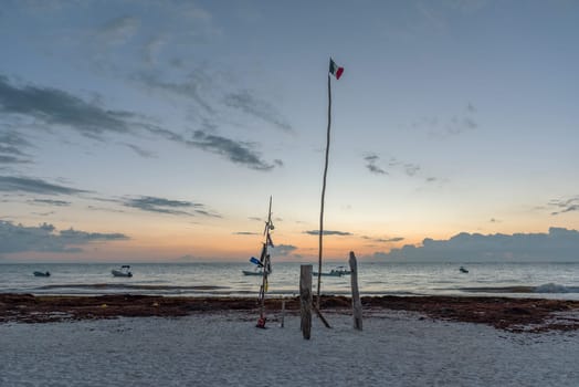 Sunrise on Tulum Beach, Quintana Roo, Mexico
