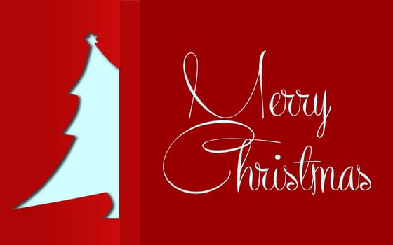 Christmas background with Christmas tree, 3D rendering