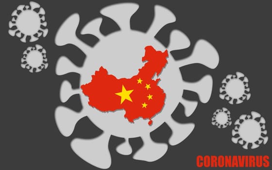 Wuhan coronavirus 2019-nCoV concept. An outbreak occurs in Wuhan, China. 3d rendering
