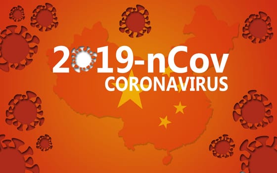 Wuhan coronavirus 2019-nCoV concept. An outbreak occurs in Wuhan, China. 3d rendering