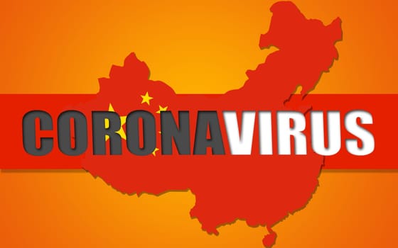 Wuhan coronavirus 2019-nCoV concept. An outbreak occurs in Wuhan, China. 3d rendering