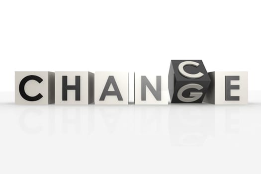 Change to chance puzzle, 3D rendering