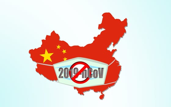 Wuhan coronavirus 2019-nCoV concept. An outbreak occurs in Wuhan, China. 3d rendering