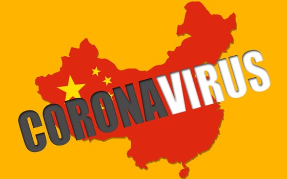 Wuhan coronavirus 2019-nCoV concept. An outbreak occurs in Wuhan, China. 3d rendering