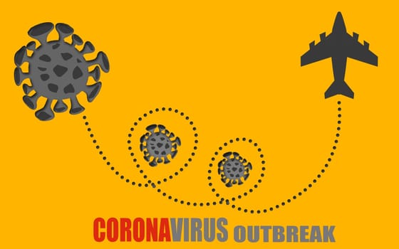 Wuhan coronavirus 2019-nCoV concept. An outbreak occurs in Wuhan, China. 3d rendering