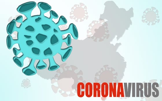 Wuhan coronavirus 2019-nCoV concept. An outbreak occurs in Wuhan, China. 3d rendering