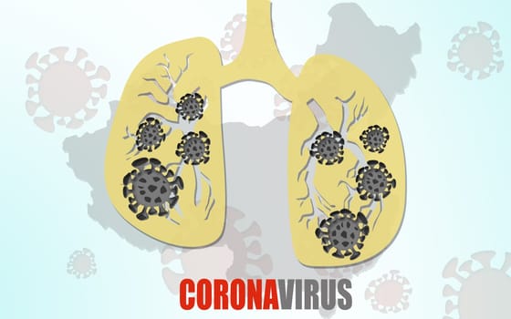 Wuhan coronavirus 2019-nCoV concept. An outbreak occurs in Wuhan, China. 3d rendering