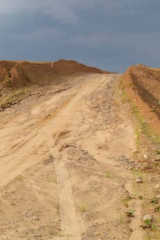 Sand quarries, dunes. Sand quarry in Belarus