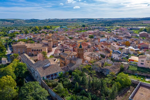 Aerial view of Ambel, Campo de Borja, Aragon, Spain.