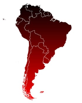 Map of South America
