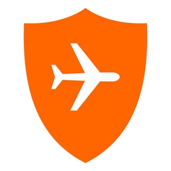 Airplane and shield
